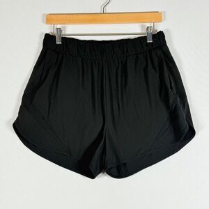 Sweaty Betty Womens‎ Large Black Lined Running Shorts Athletic Workout Training